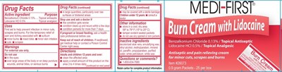 Medi First Burn Cream Label Safetec 2020